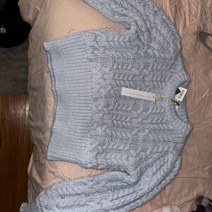 House of Harlow 1960 Women's Blue Sweater